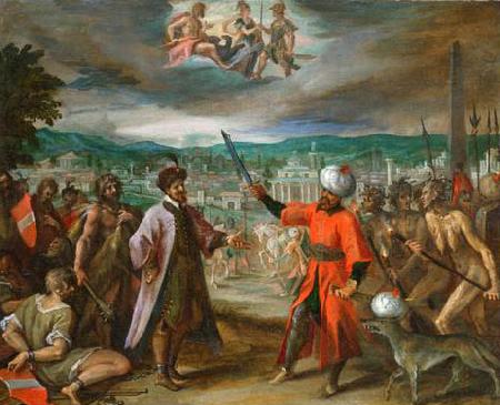 Hans von Aachen Kriegserklarung vor Konstantinopel oil painting image